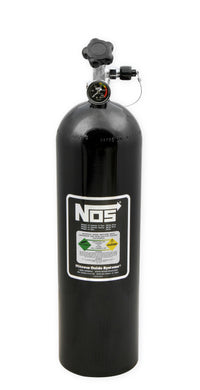 15 LB. BOTTLE W/RACER SAFETY, BLACK - NOS Nitrous Bottle