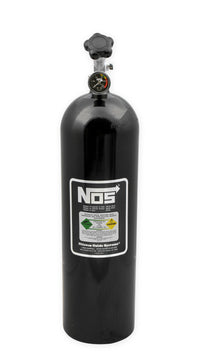 BOTTLE, 15 LB., W/SUPER HI-FLO, BLACK - NOS Nitrous Bottle