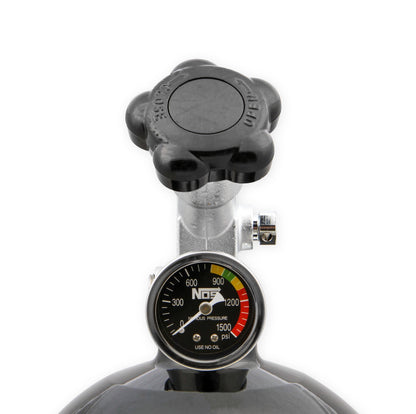 FLASKE, 15 LB., MED SUPER HI-FLO, SORT - NOS Latterflaske