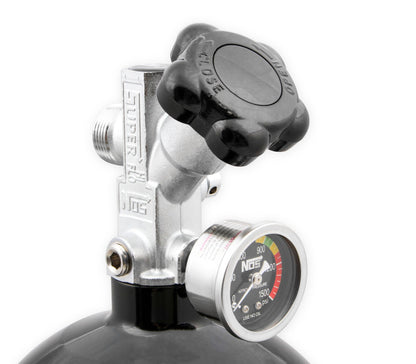 FLASKE, 15 LB., MED SUPER HI-FLO, SORT - NOS Latterflaske