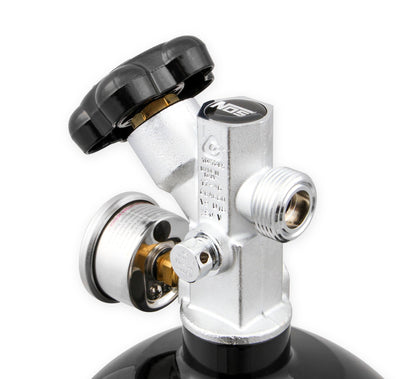 FLASKE, 15 LB., MED SUPER HI-FLO, SORT - NOS Latterflaske