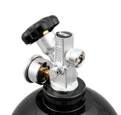 Bouteille de 20 lb avec Super Hi-Flo, noire - Bouteille de protoxyde d'azote NOS