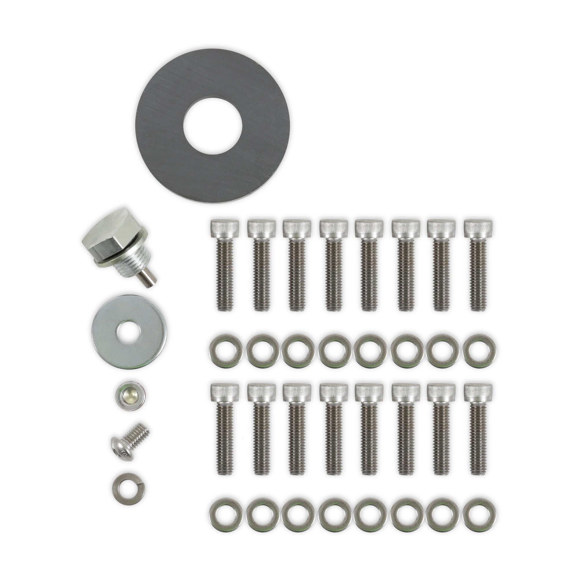 B&M Hi-Tek Heavy-Duty Deep Transmission Pan -  GM 10L80 - Aluminum - Natural - Photo - out of package Front