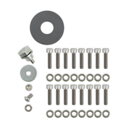 B&M Hi-Tek Heavy-Duty Deep Transmission Pan -  GM 10L80 - Aluminum - Natural - Photo - out of package Front