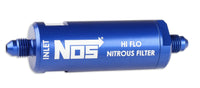 4AN, HI-FLO NITROUS FILTER, BLUE - NOS In-Line Hi-Flow Nitrous Filter, 4AN - Blue