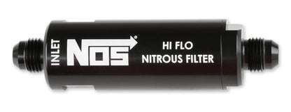 6AN, HI-FLO NITROFILTER, SORT - NOS In-Line Hi-Flow Nitrous Filter, 6AN - Sort