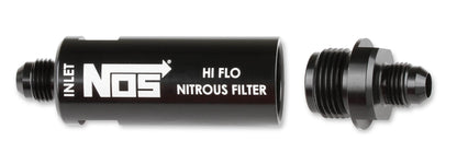 6AN, HI-FLO NITROFILTER, SORT - NOS In-Line Hi-Flow Nitrous Filter, 6AN - Sort
