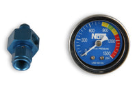 GAUGE; N2O, BLUE, 1-1/2 W/AN4 ADAPTER - NOS Nitrous Gauge w/ Adapter