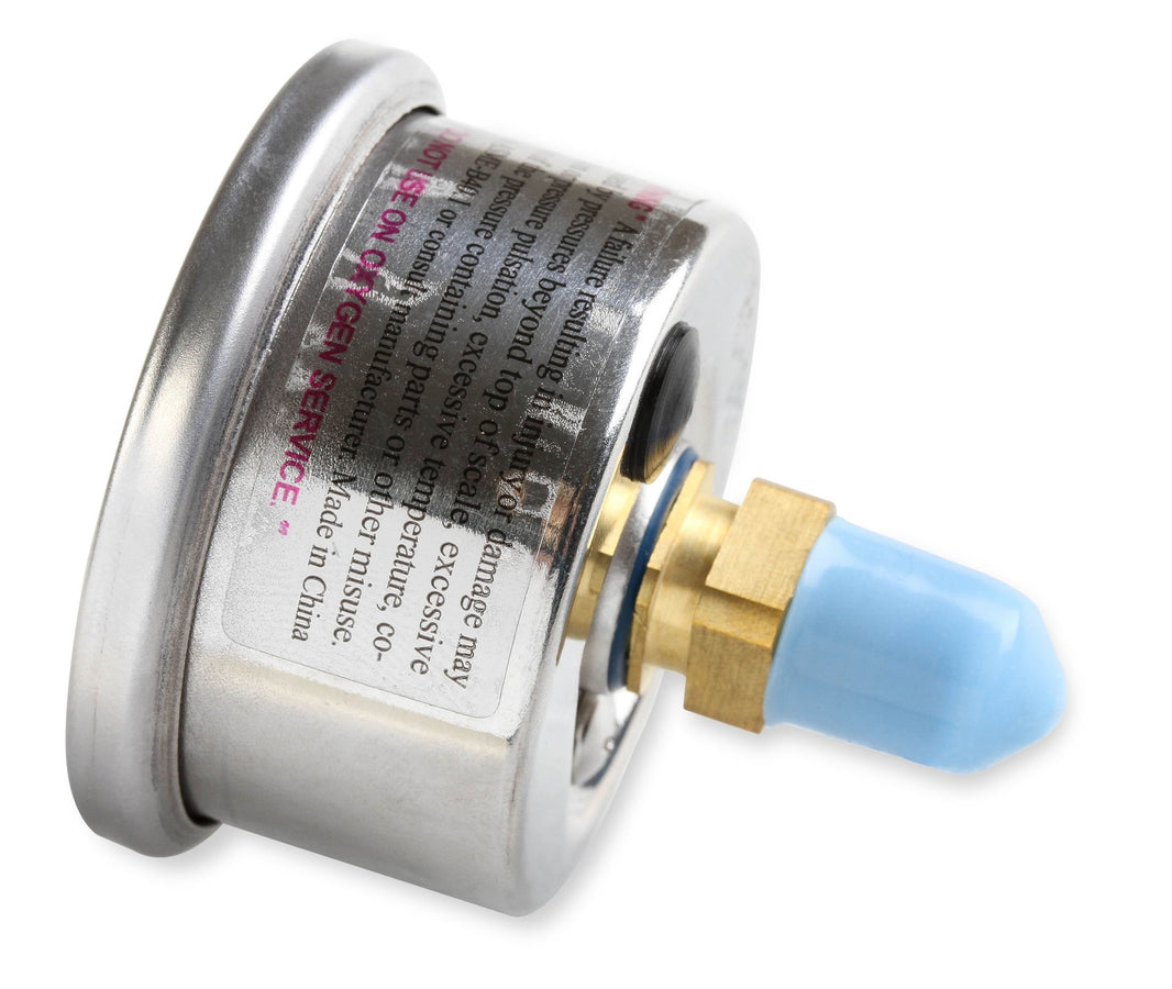 Manomètre ; N2O BLEU, 1-1/2 ; SS ; SEC - Manomètre pour protoxyde d'azote NOS avec adaptateur