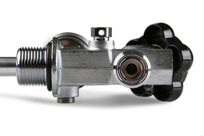 Ensemble de valve pour bouteille de 15/20 lb avec manomètre noir - Neuf d'époque. Ensemble de valve à très haut débit pour bouteilles de 15 et 20 lb avec tube de siphon et manomètre noir.