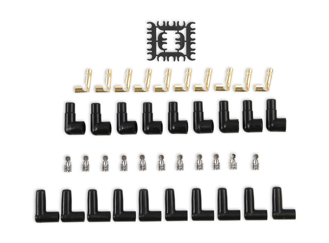 Jeu de câbles de bougies d'allumage universels avec capuchons en céramique blanche à 90°.