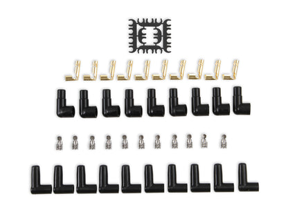 Jeu de câbles de bougies d'allumage universels avec capuchons en céramique blanche à 90°.