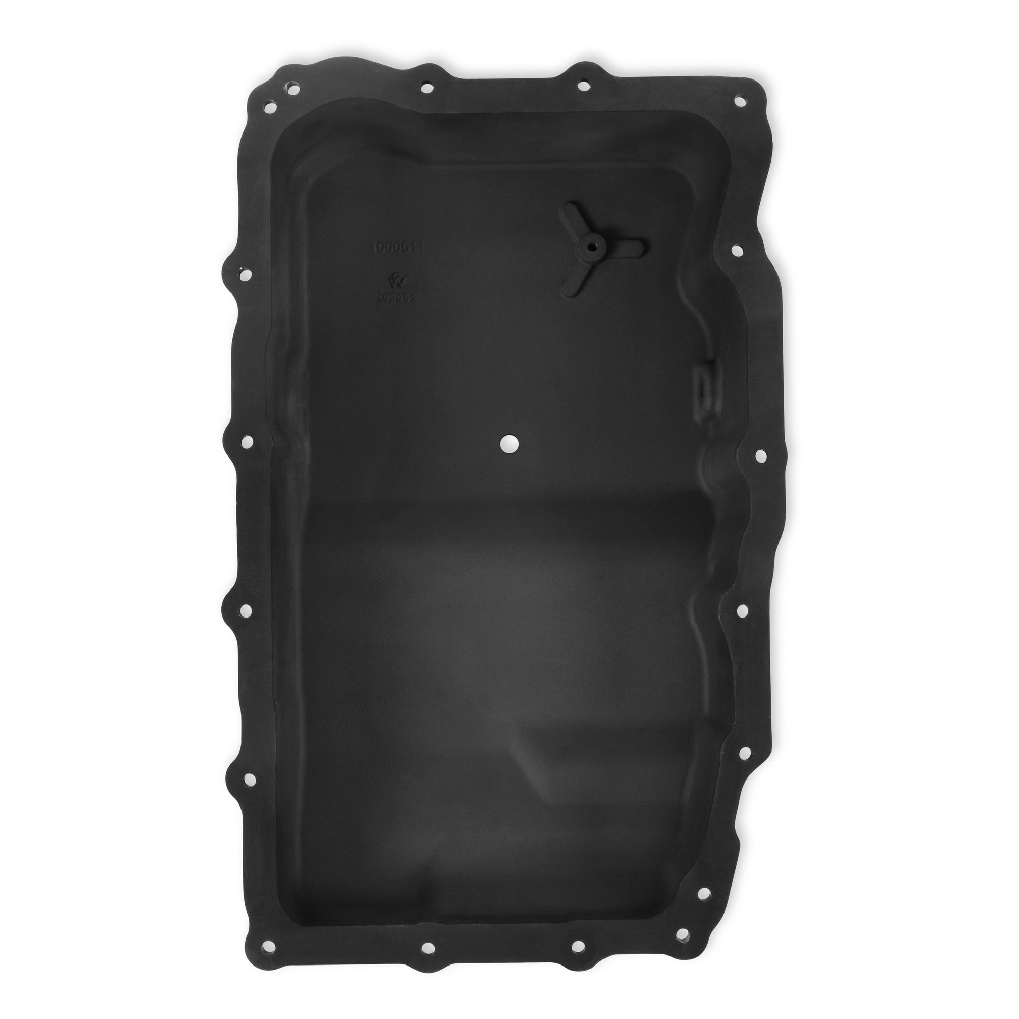 B&M Hi-Tek Heavy-Duty Deep Transmission Pan-GM 10L80- Aluminum-Black Anodized - Photo - Close Up Front