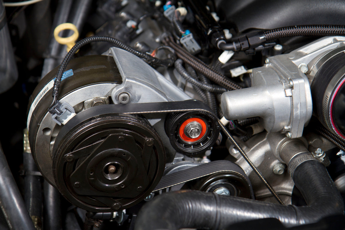 LS High-Mount A/C Accessory Drive Bracket - Passenger's Side A/C Bracket - Photo - out of package Left