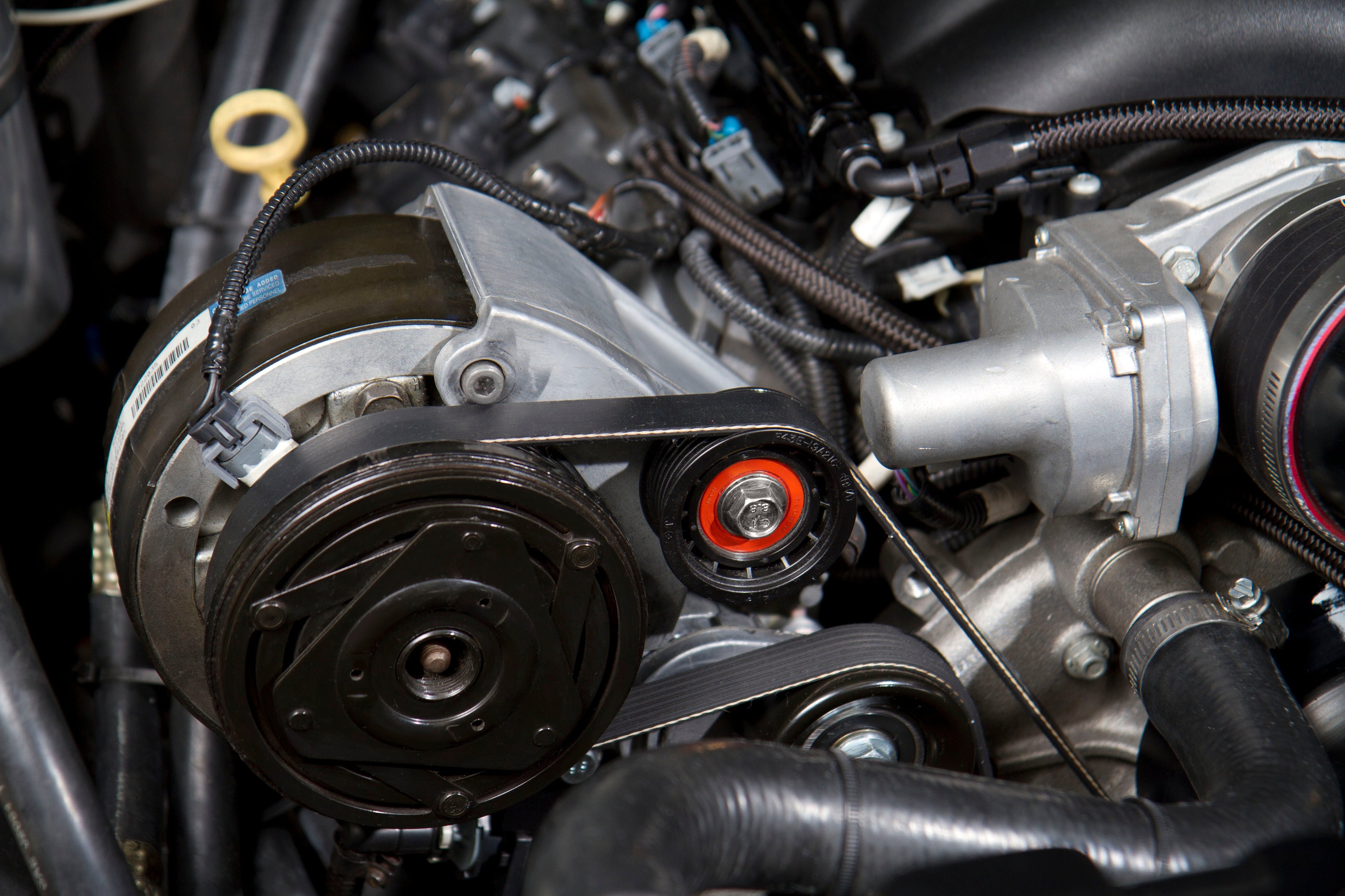 LS High-Mount A/C Accessory Drive Bracket - Passenger's Side A/C Bracket - Photo - out of package Left