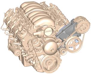 LS/LT High-Mount Accessory Drive Bracket - Driver's Side P/S & Alt Bracket - Photo - Primary Right