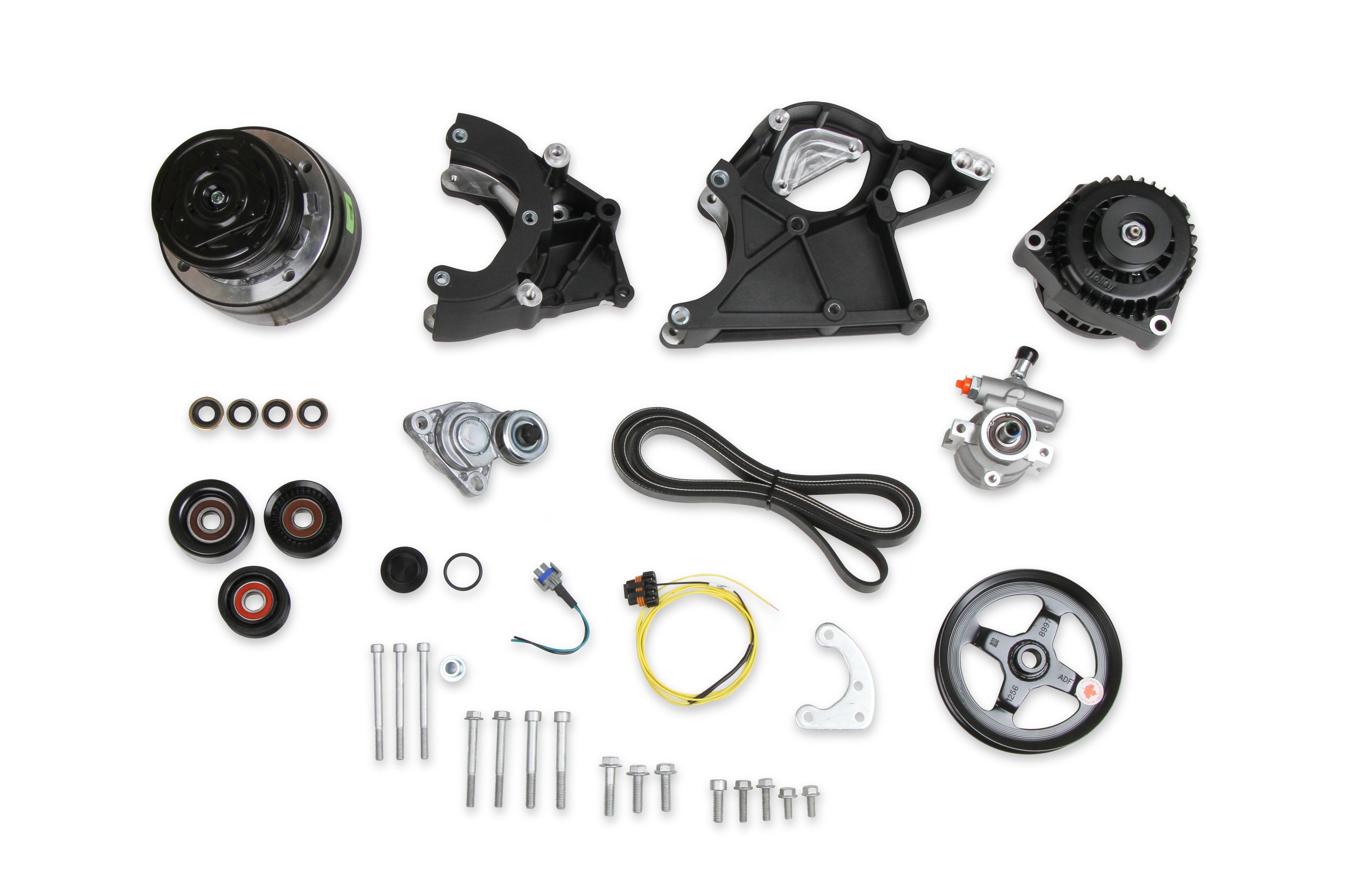 LS/LT High-Mount Complete Accessory Drive Kit- Black Finish - Photo - out of package Front