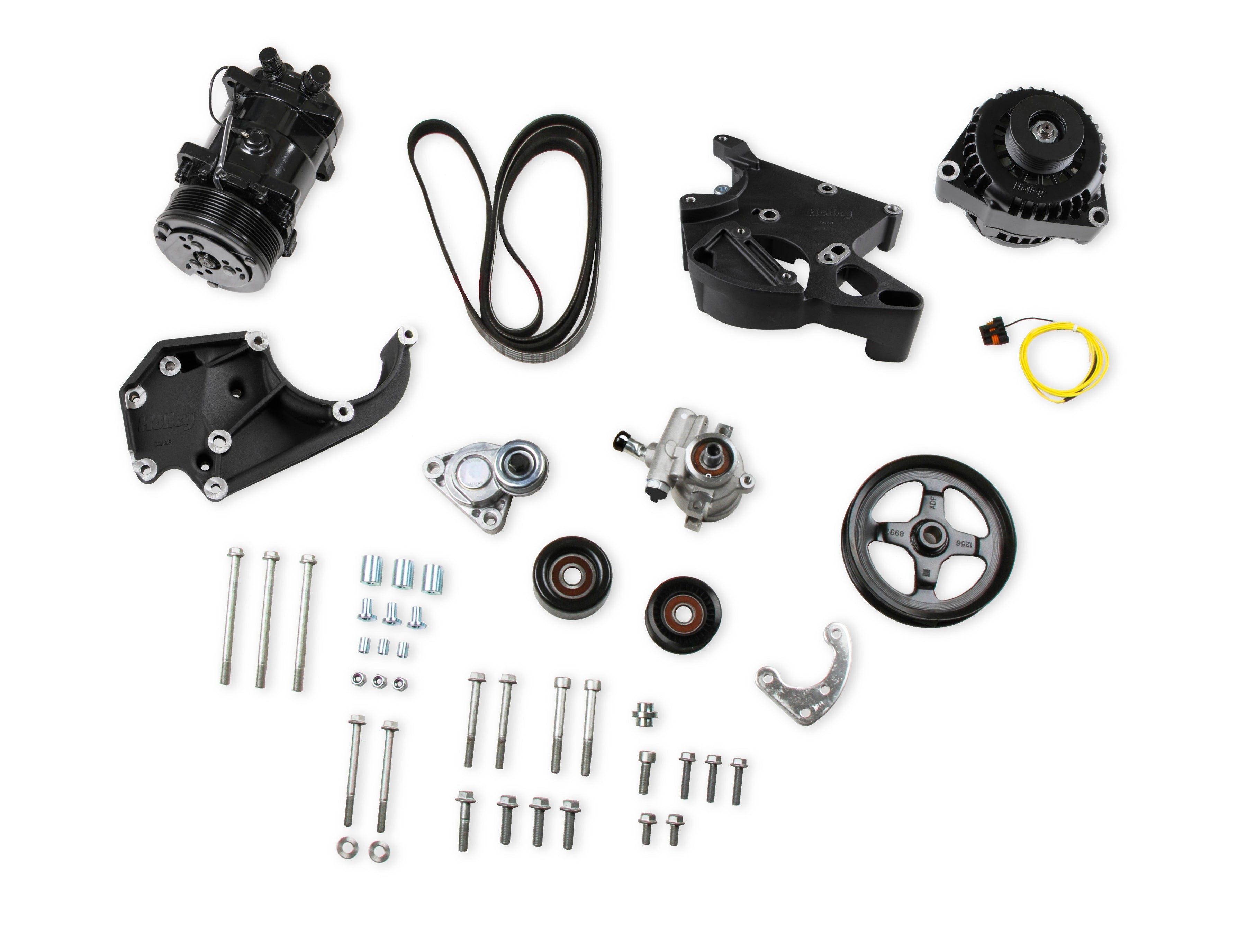 LS/LT High-Mount Complete Accessory Drive Kit- Black Finish - Photo - out of package Front