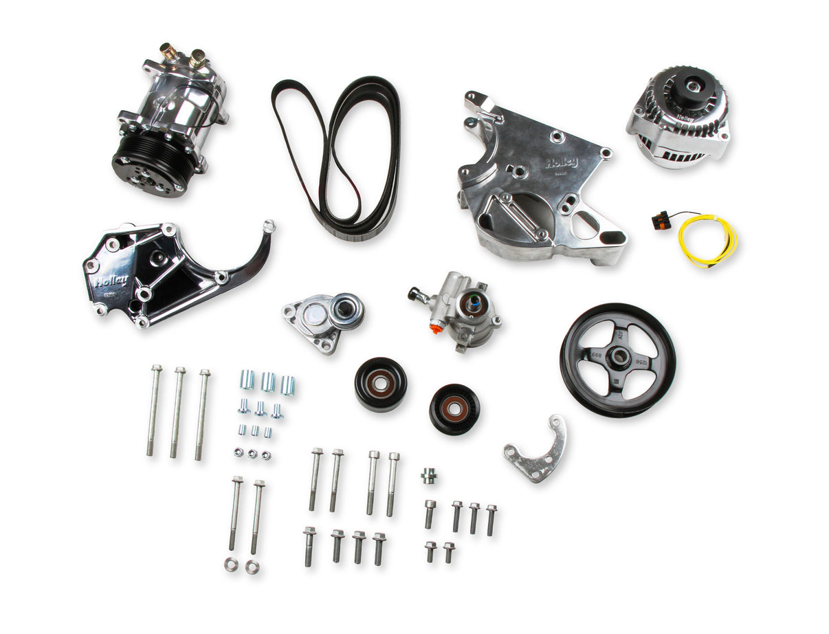 LS/LT High-Mount Complete Accessory Drive Kit- Polished Finish - Photo - out of package Front
