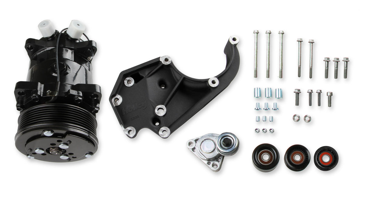 LS High-Mount A/C Accessory Drive Kit - Photo - out of package Front