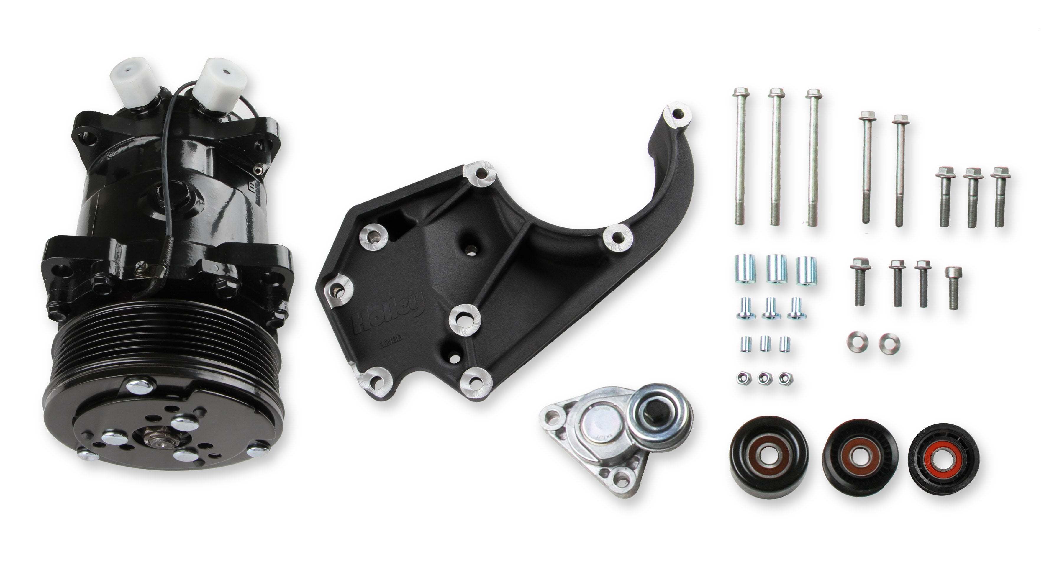 LS High-Mount A/C Accessory Drive Kit - Photo - out of package Front