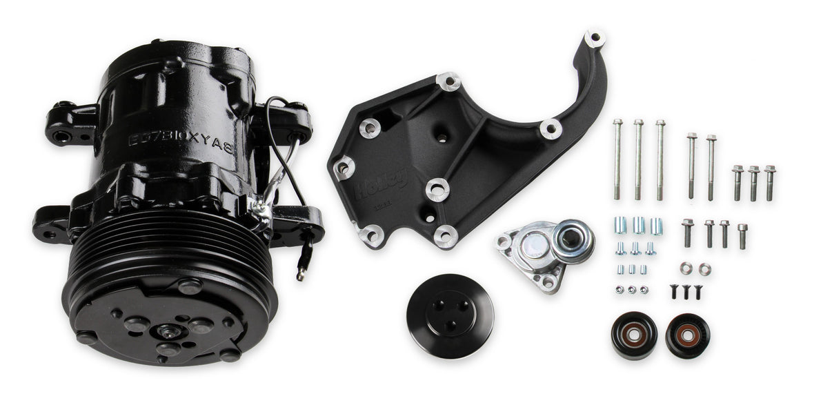 LS High-Mount A/C Accessory Drive Kit - Photo - out of package Front