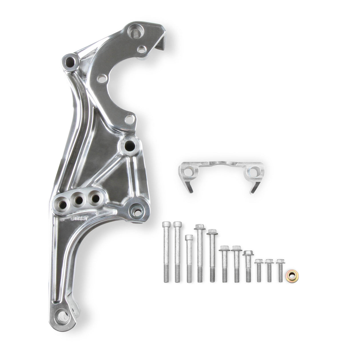 Low-Mount LS Accessory Drive Bracket - Driver's Side P/S & Alt Bracket Polished - Photo - out of package Front