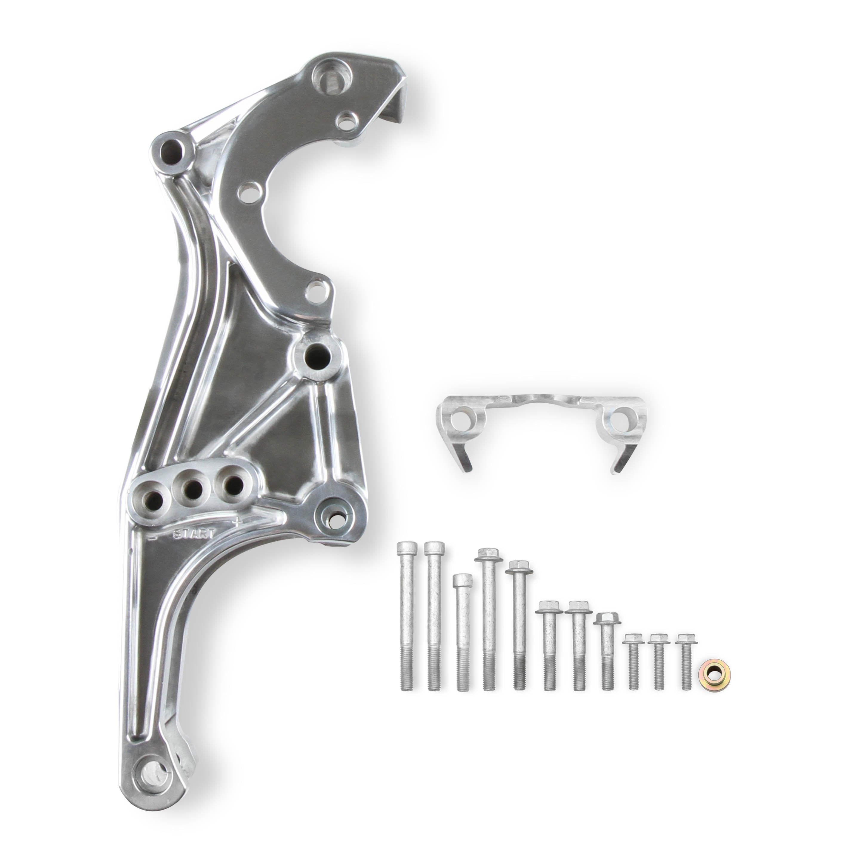 Low-Mount LS Accessory Drive Bracket - Driver's Side P/S & Alt Bracket Polished - Photo - out of package Front