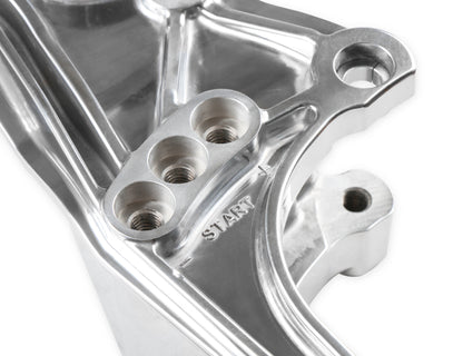 Low-Mount LS Accessory Drive Bracket - Driver's Side P/S & Alt Bracket Polished - Photo - out of package Left