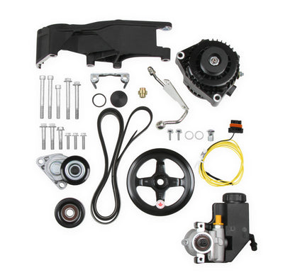 Low-Mount LS Drive System (Alt, P/S w/o A/C) Driver's Side- Black Finish - Photo - out of package Right