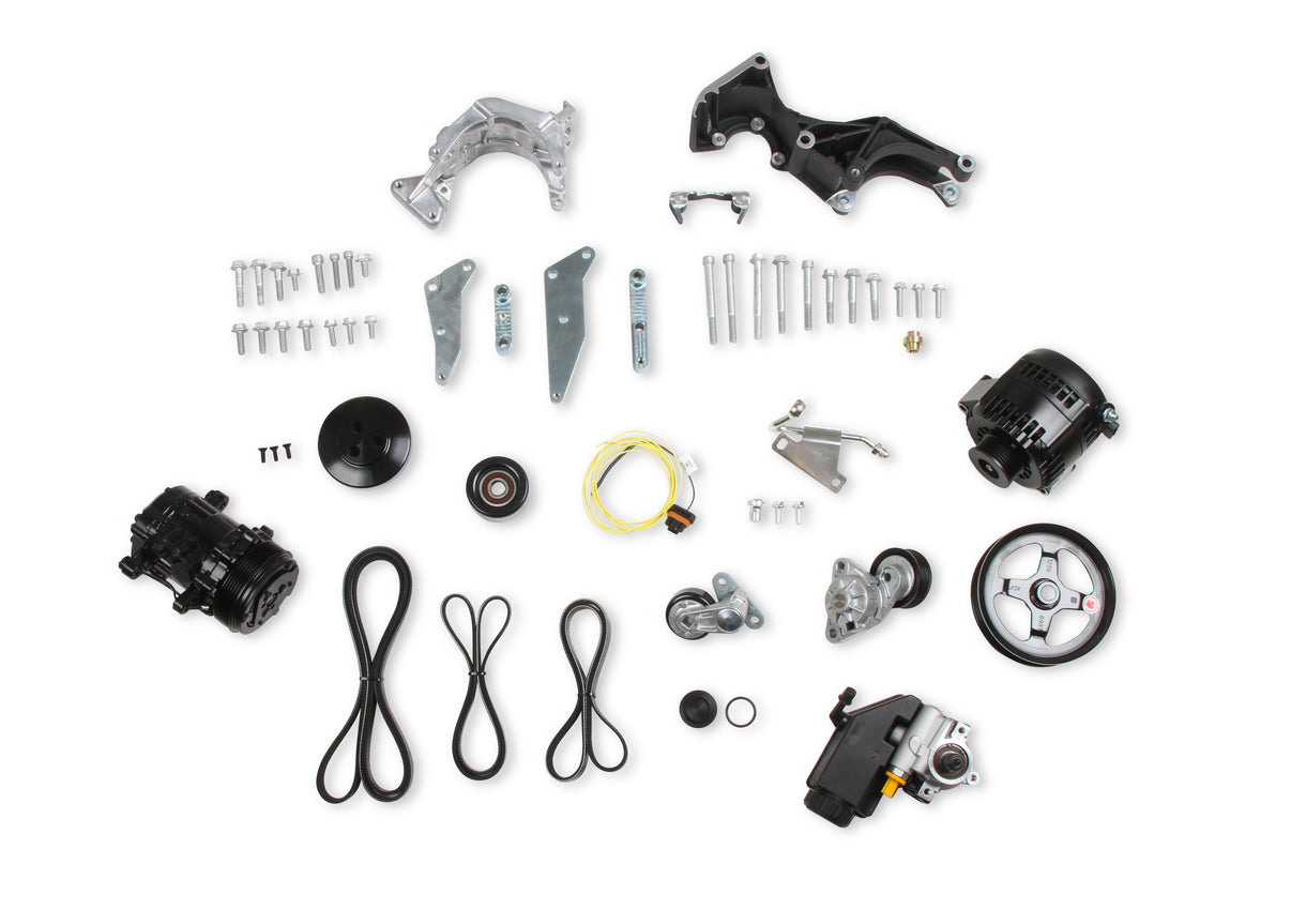 Holley Low-Mount LS Complete Accessory Drive System (Alt, P/S & A/C) - Photo - out of package Back