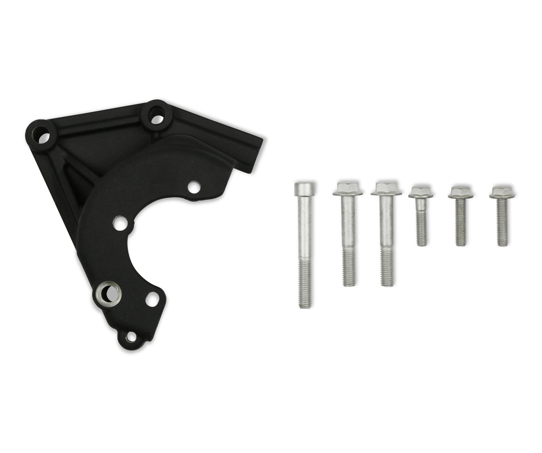 Holley Mid LSA/LS Accessory Drive Bracket Kit - Power Steering - Black - Photo - Primary Front