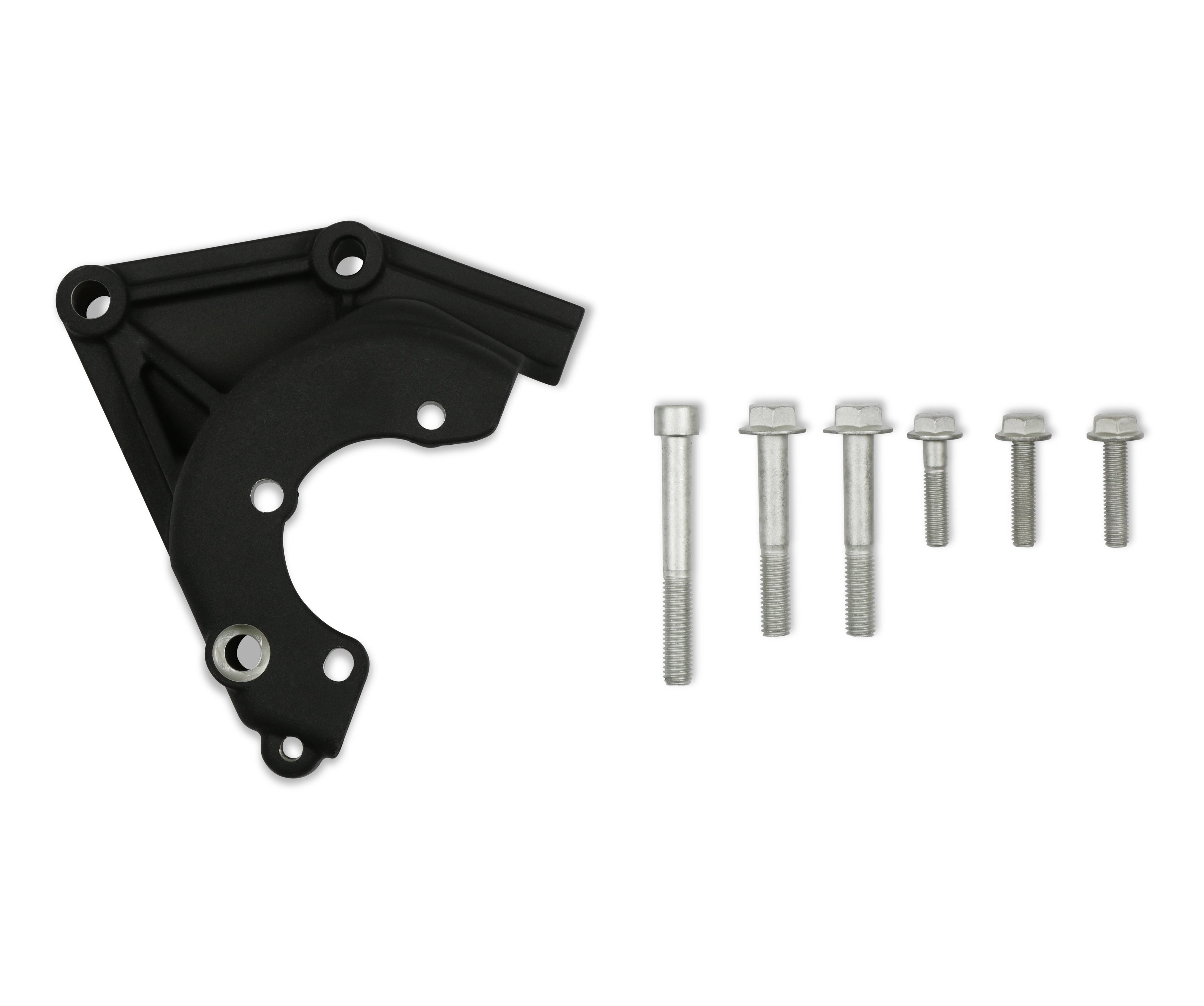 Holley Mid LSA/LS Accessory Drive Bracket Kit - Power Steering - Black - Photo - Primary Front