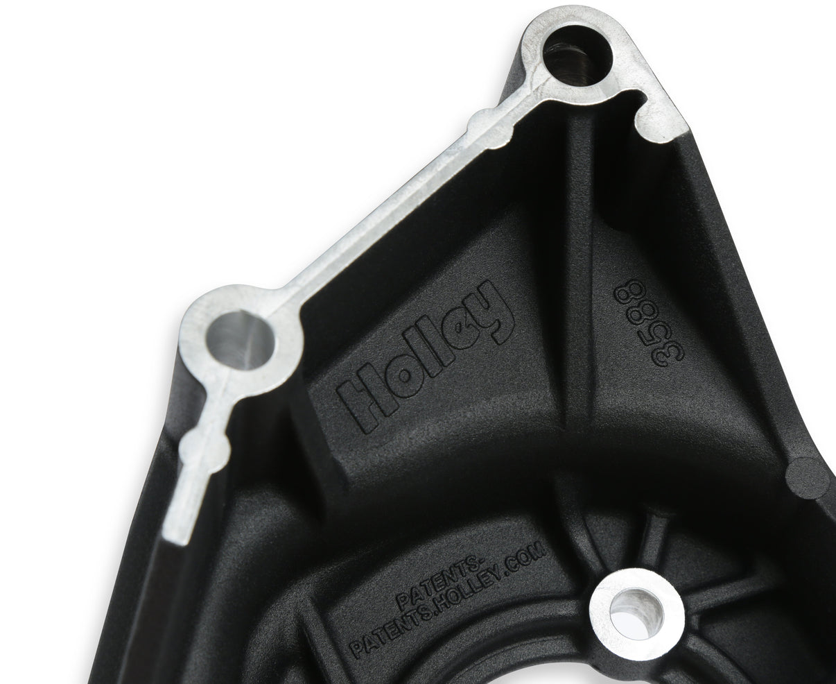 Holley Mid LSA/LS Accessory Drive Bracket Kit - Power Steering - Black - Photo - out of package Angle