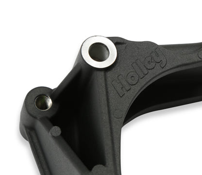 Holley Mid LSA Accessory Drive Bracket Kit - Alternator - Black - Photo - out of package Angle