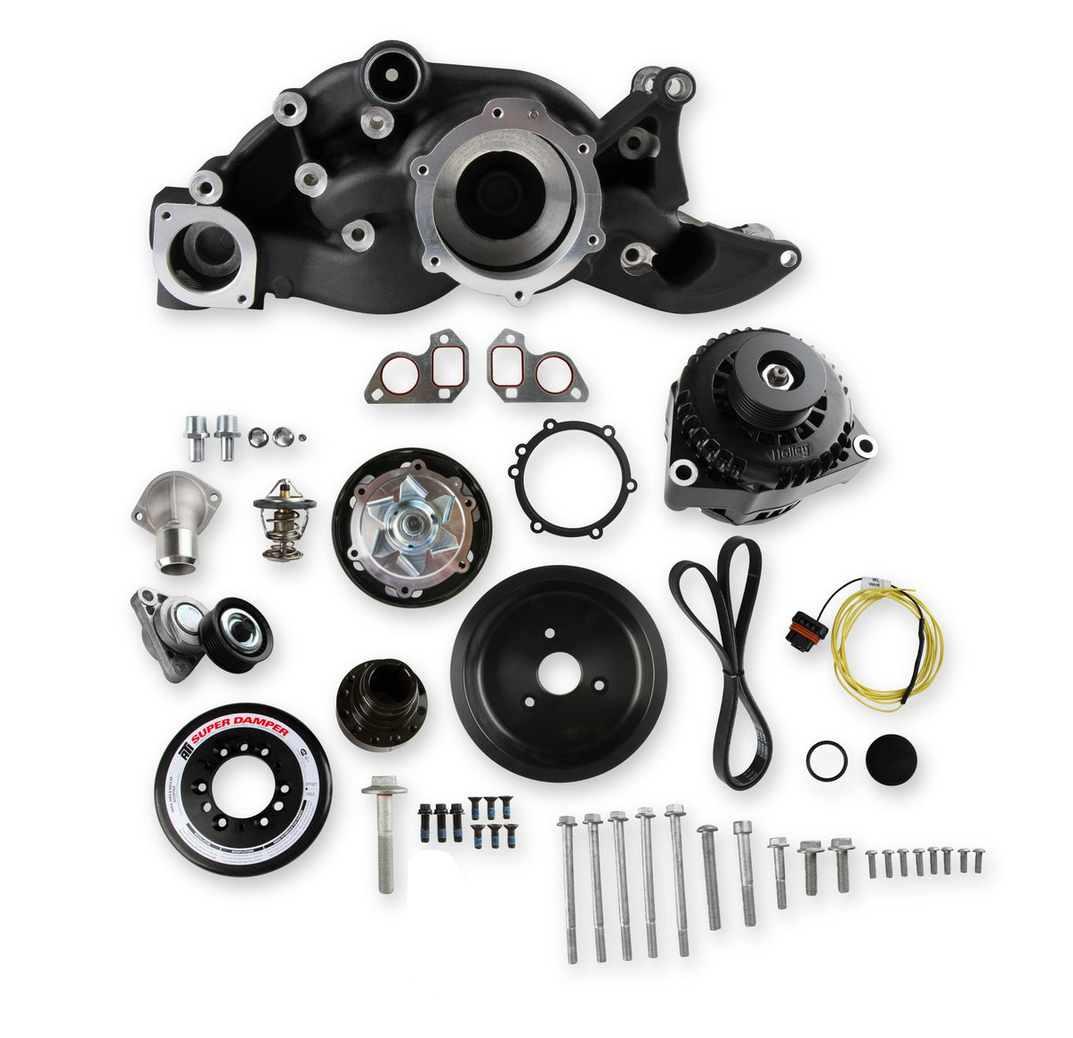 Holley Premium Mid-Mount Race Accessory System-Black Finish - Photo - Primary Right