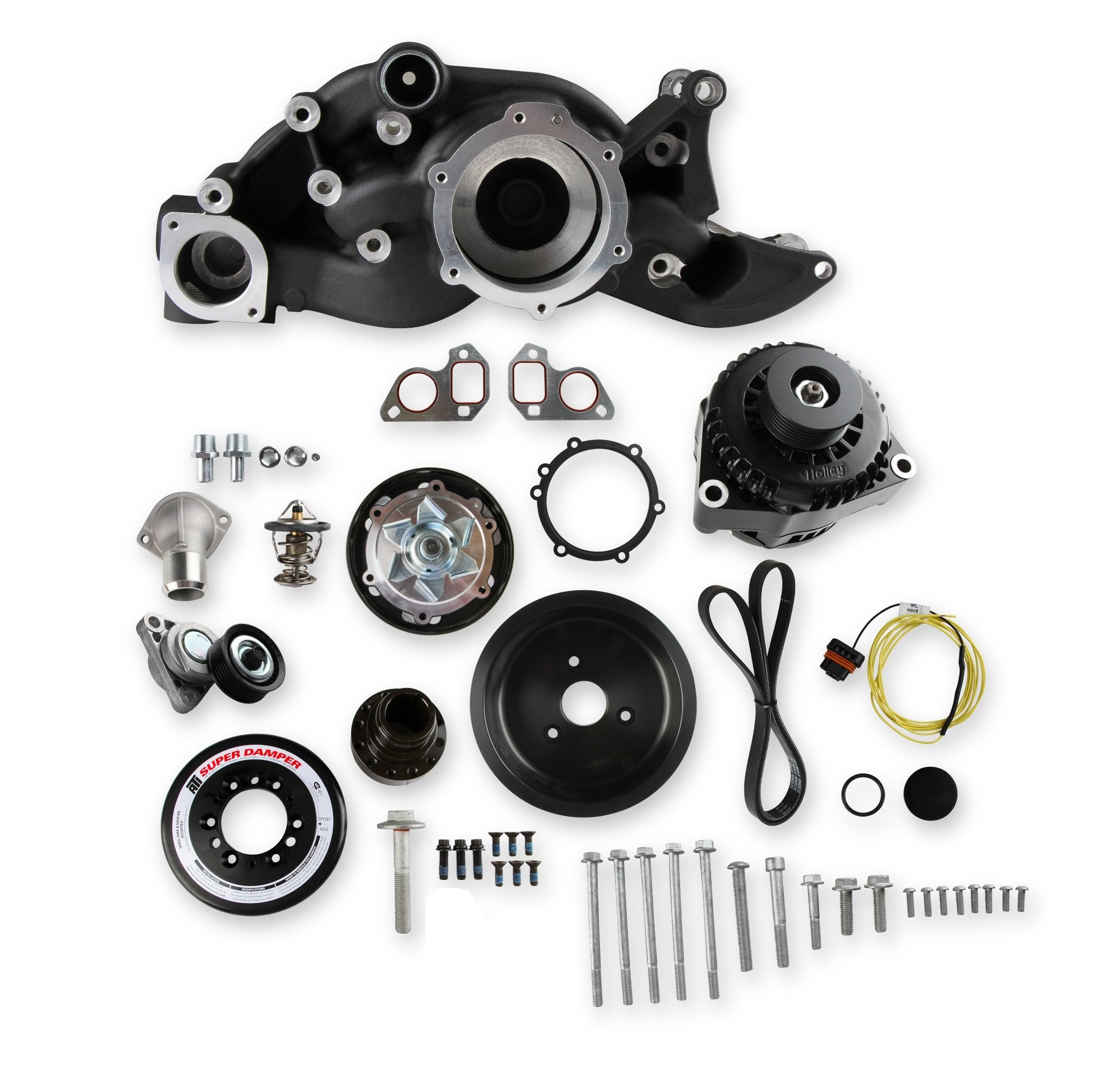 Holley Premium Mid-Mount Race Accessory System-Black Finish - Photo - Primary Right