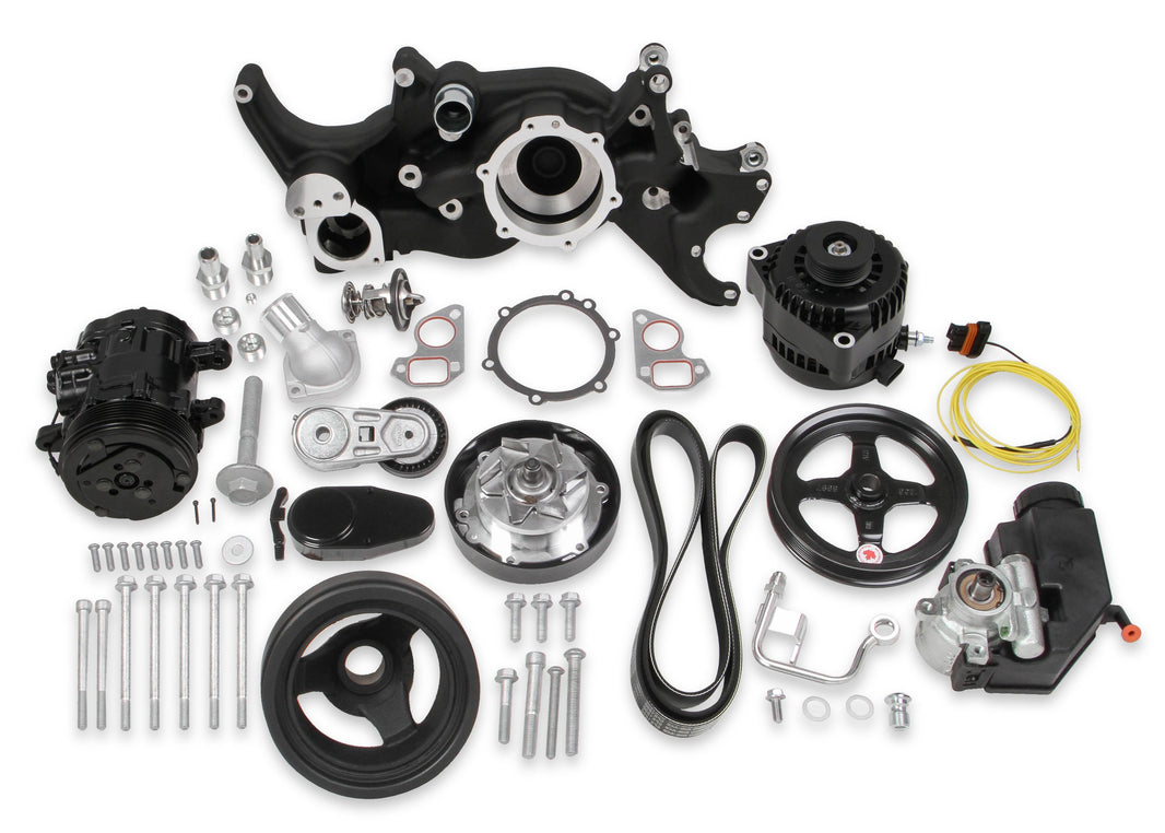 Holley Black Mid-Mount Complete Accessory System - Photo - Primary Left