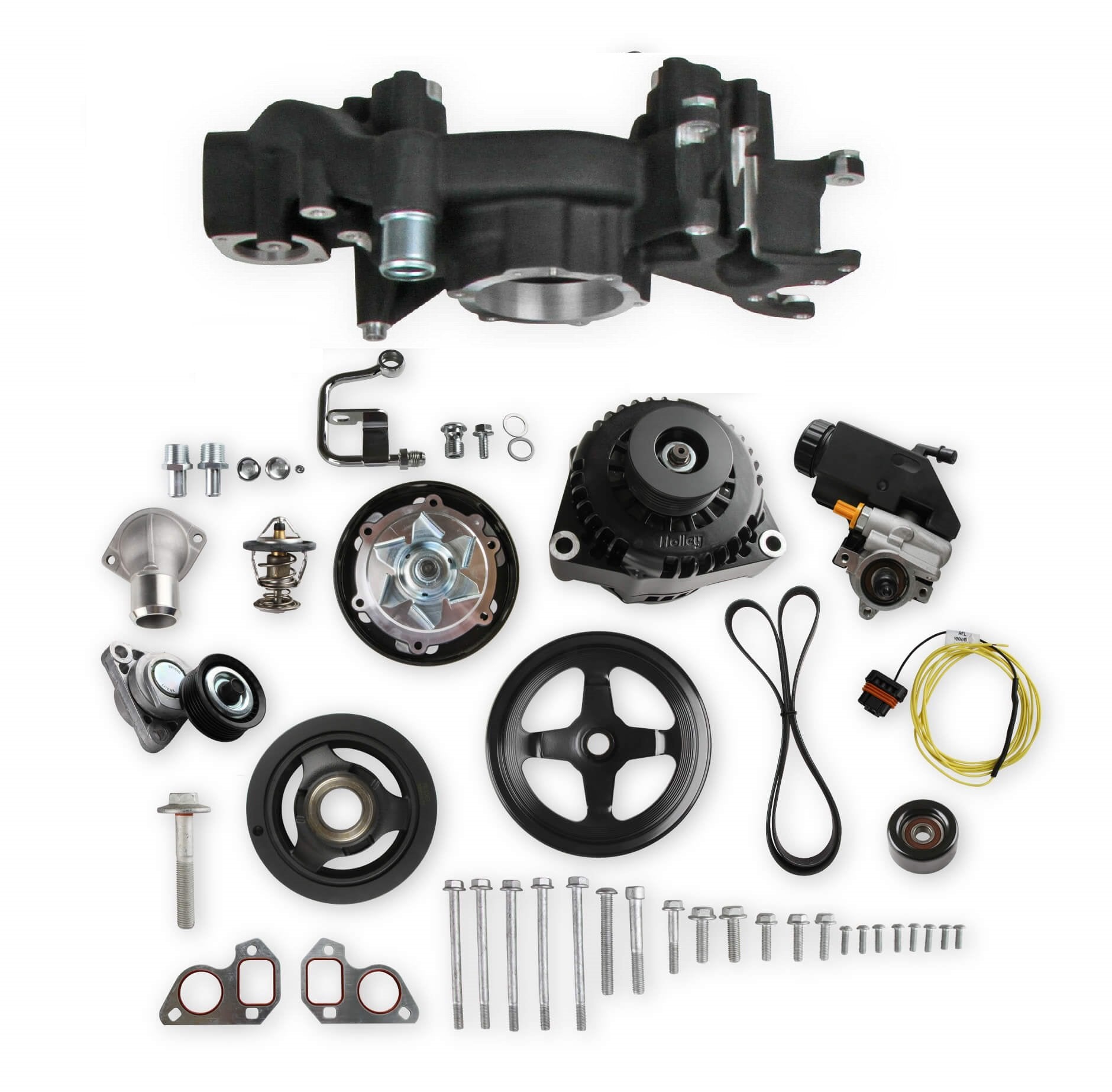 Holley Mid-Mount Race Accessory System-Black Finish - Photo - Primary Right