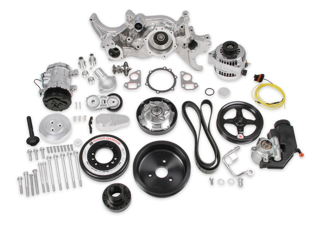 Holley Premium Polished Mid-Mount LS7 Complete Accessory System - Dry Sump - Photo - out of package Right