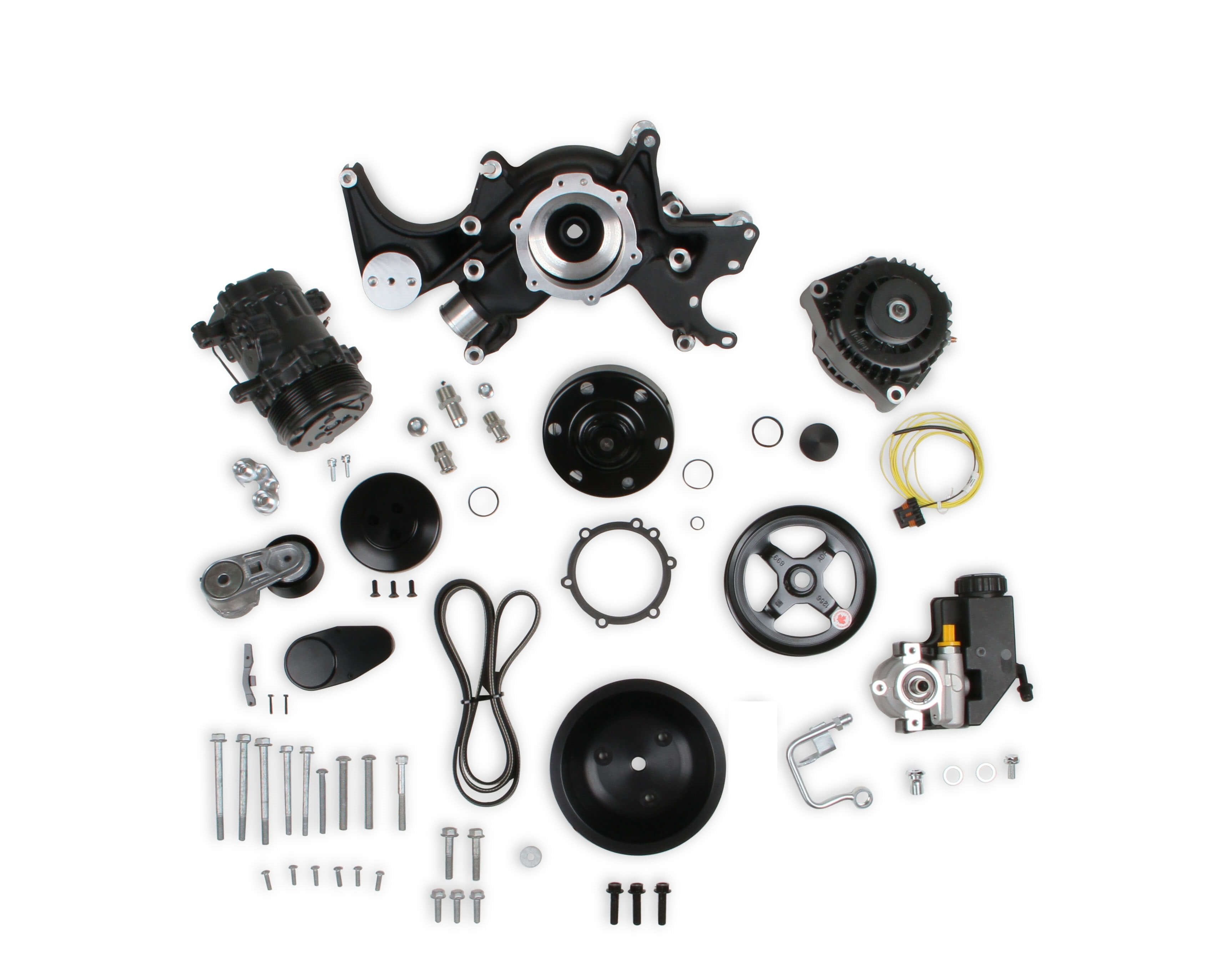 Holley Small Block Chevy Mid-Mount Complete Accessory System - Photo - Primary Front