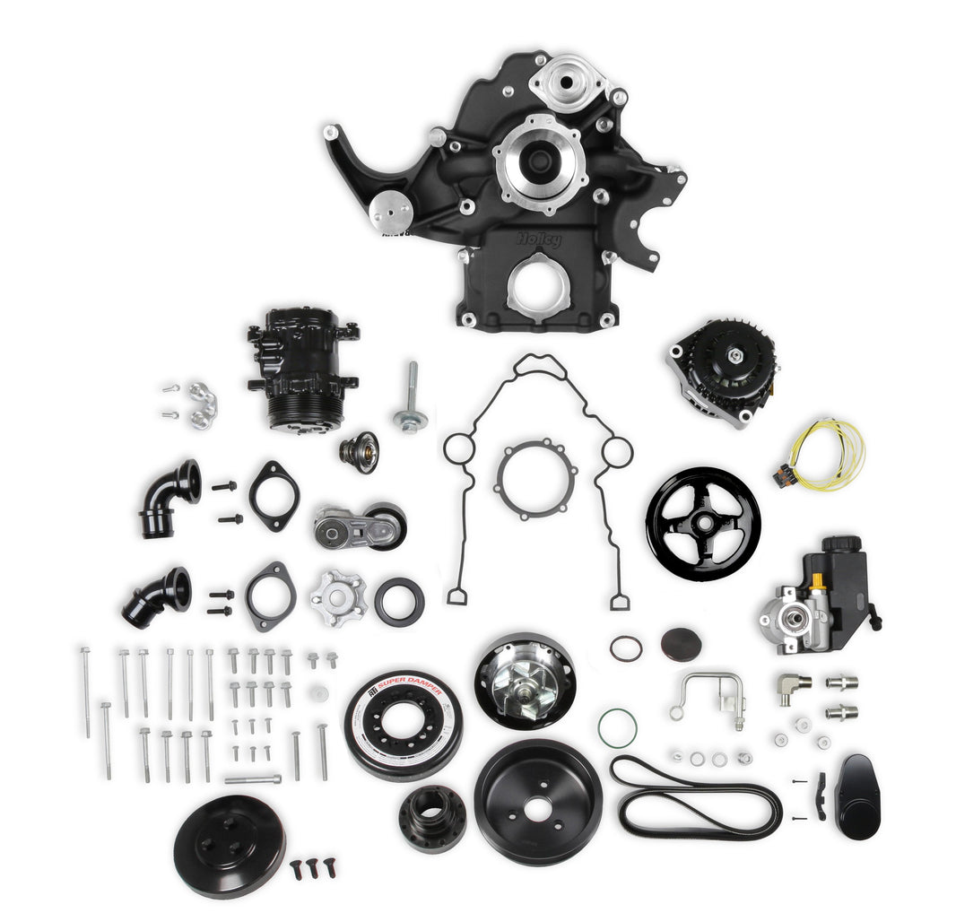 Holley Premium Black Mid-Mount Complete Accessory System - Photo - Primary Front