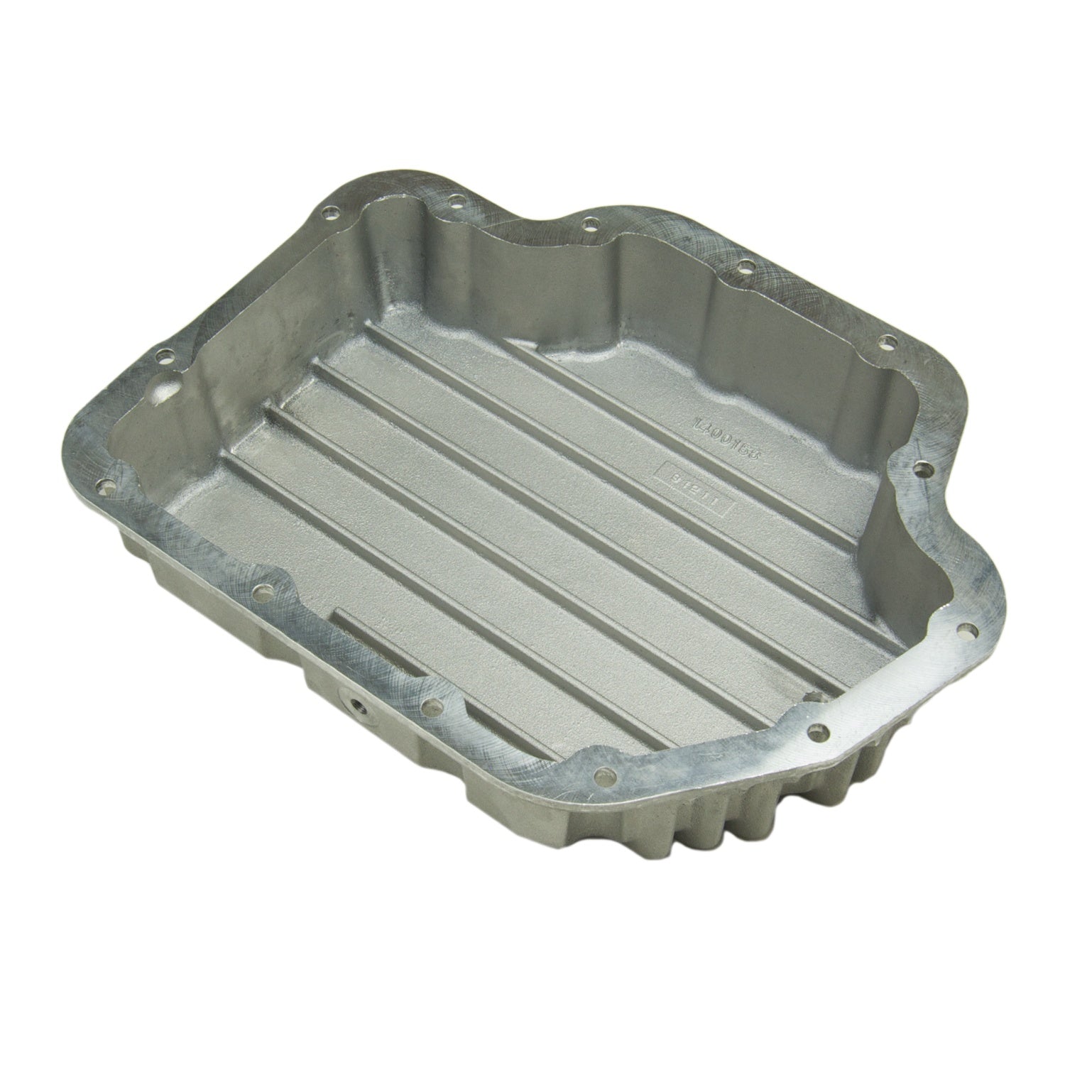 B&M Hi-Tek Deep Transmission Pan -  Aluminum - Photo - out of package Back