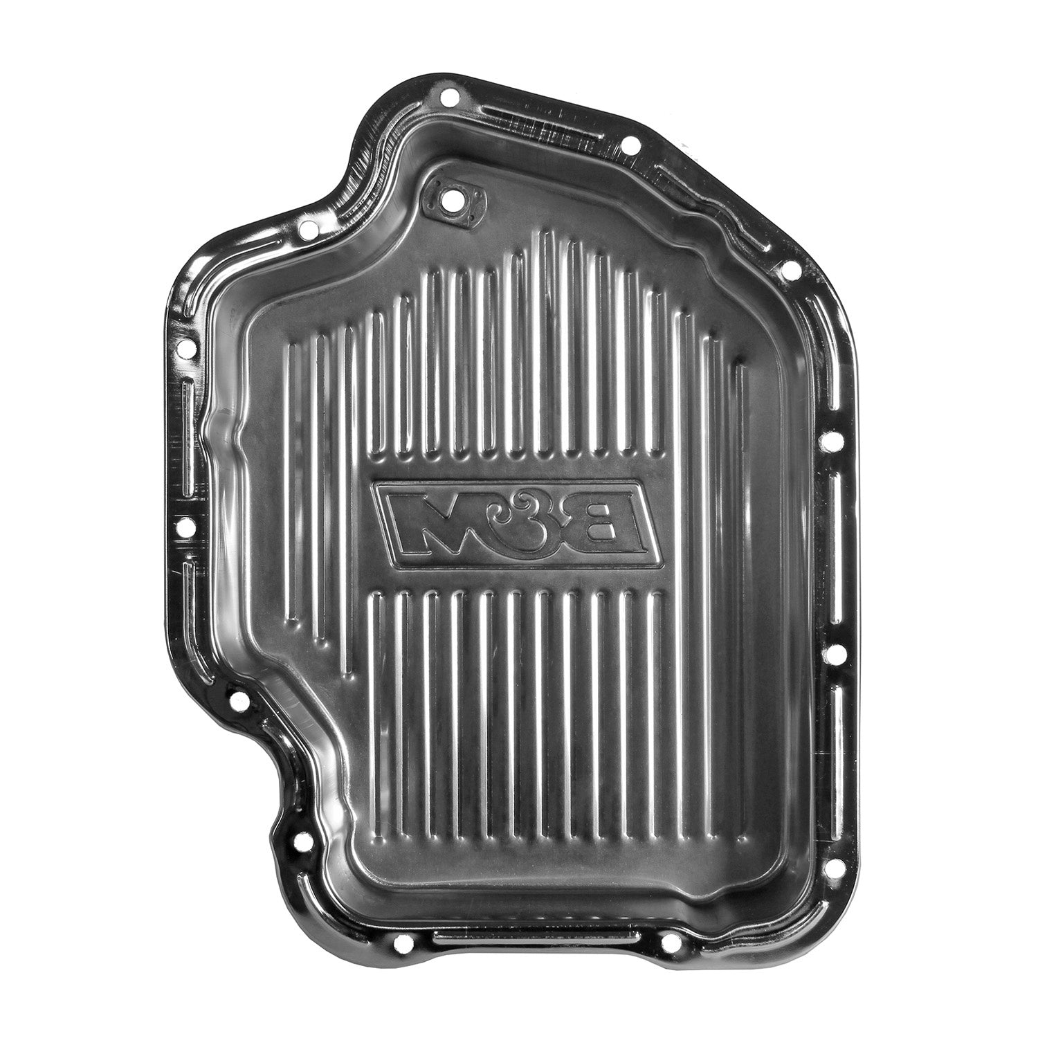 B&M Hi-Tek Deep Transmission Pan - Chrome - Photo - out of package Top