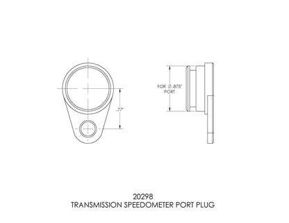 B&M TRANSMISSION SPEEDOMETER PORT PLUG - Photo - out of package Right