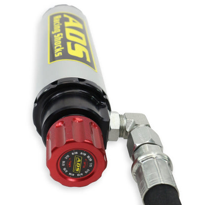 2.125"x10" CO RemRes 90Deg Hose Cadj - ADS Race 2.125" Adjustable Reservoir Coilover - 90 Degree