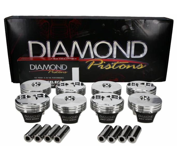 Diamond GEN V Lt2k Piston Set - 4.065" Bore - 3.622" Stroke - 6.125" Rod - 10CC Dish - 21603-RS-8