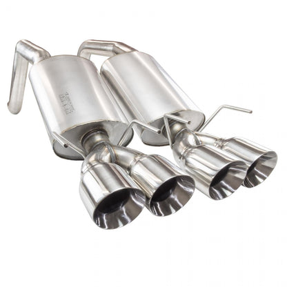 OEM x 3" Axle-Back Exhaust - 3" Axle-Back w/SS tips. 2006-2013 Z06/ZR1 Corvette.  Connects to OEM Exhaust.