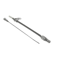 ALUM/BRAIDED DPSTK-350 - B&M Auto Transmission Dipstick & Tube - Billet Aluminum/Stainless Steel Braided