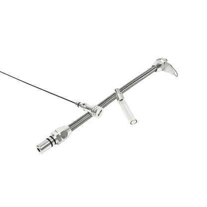 Jauge et tube de transmission automatique B&amp;M en aluminium tressé DPSTK-400 - Aluminium usiné/acier inoxydable tressé